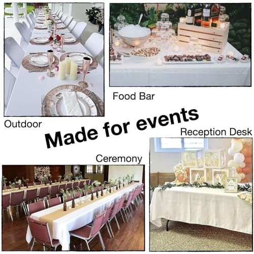 Extra Large Table Cloths. 8+ft Rectangle Tables 156" x 90" (Rectangular) White