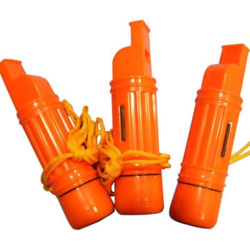 3 Compass 5 In 1 Emergency Whistle Firestarter Mirror