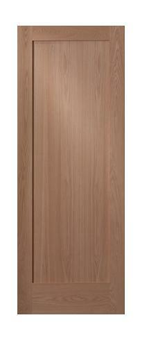 1 Panel Red Oak Flat Mission Shaker Stain Grade Solid Core Interior Wood Doors