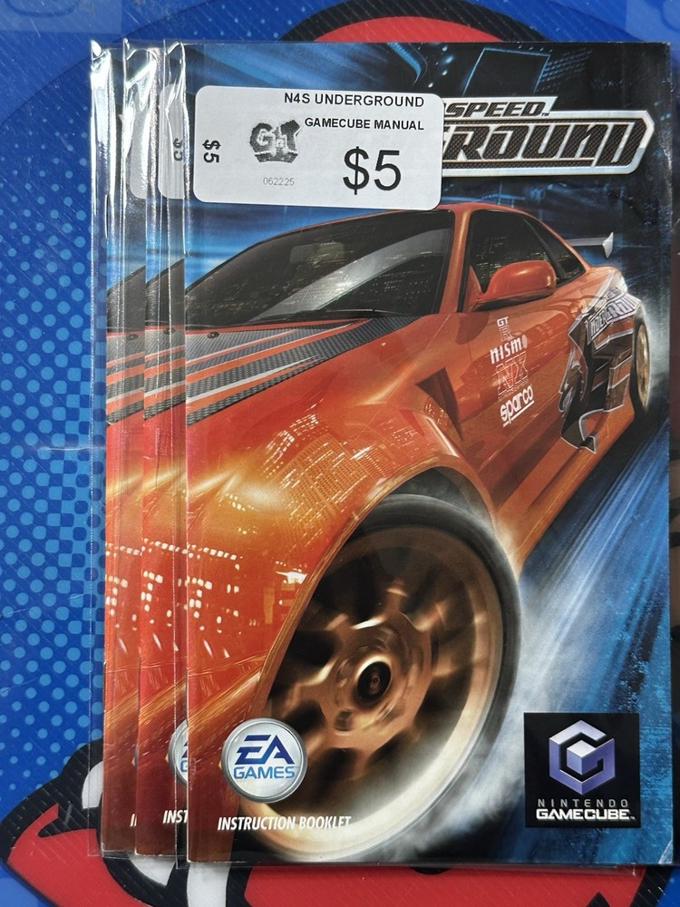 NINTENDO GAMECUBE NEED FOR SPEED UNDERGROUND AUTHENTIC MANUAL ONLY