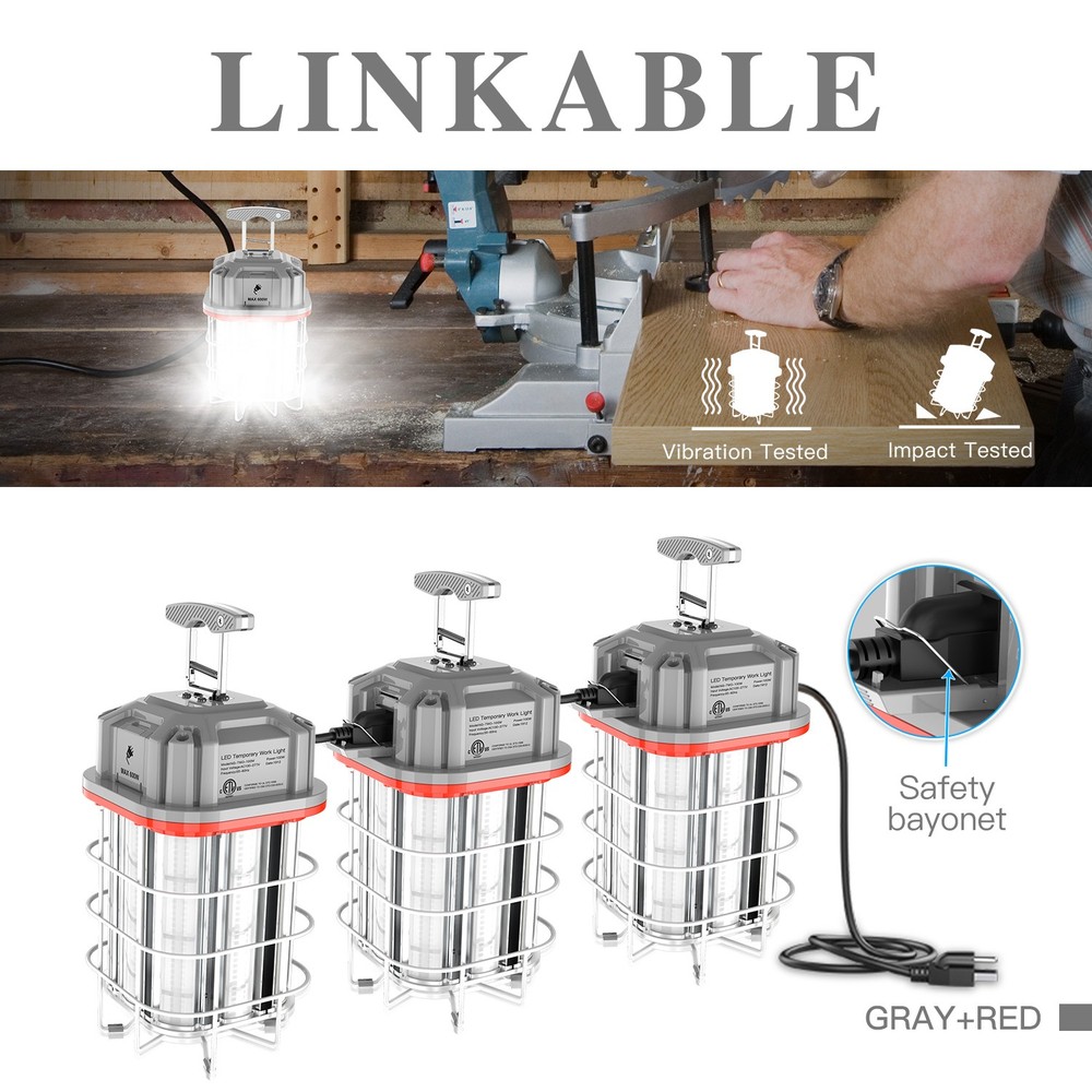 100W LED Temporary Work Light Industrial Construction Linkable High Bay Lights