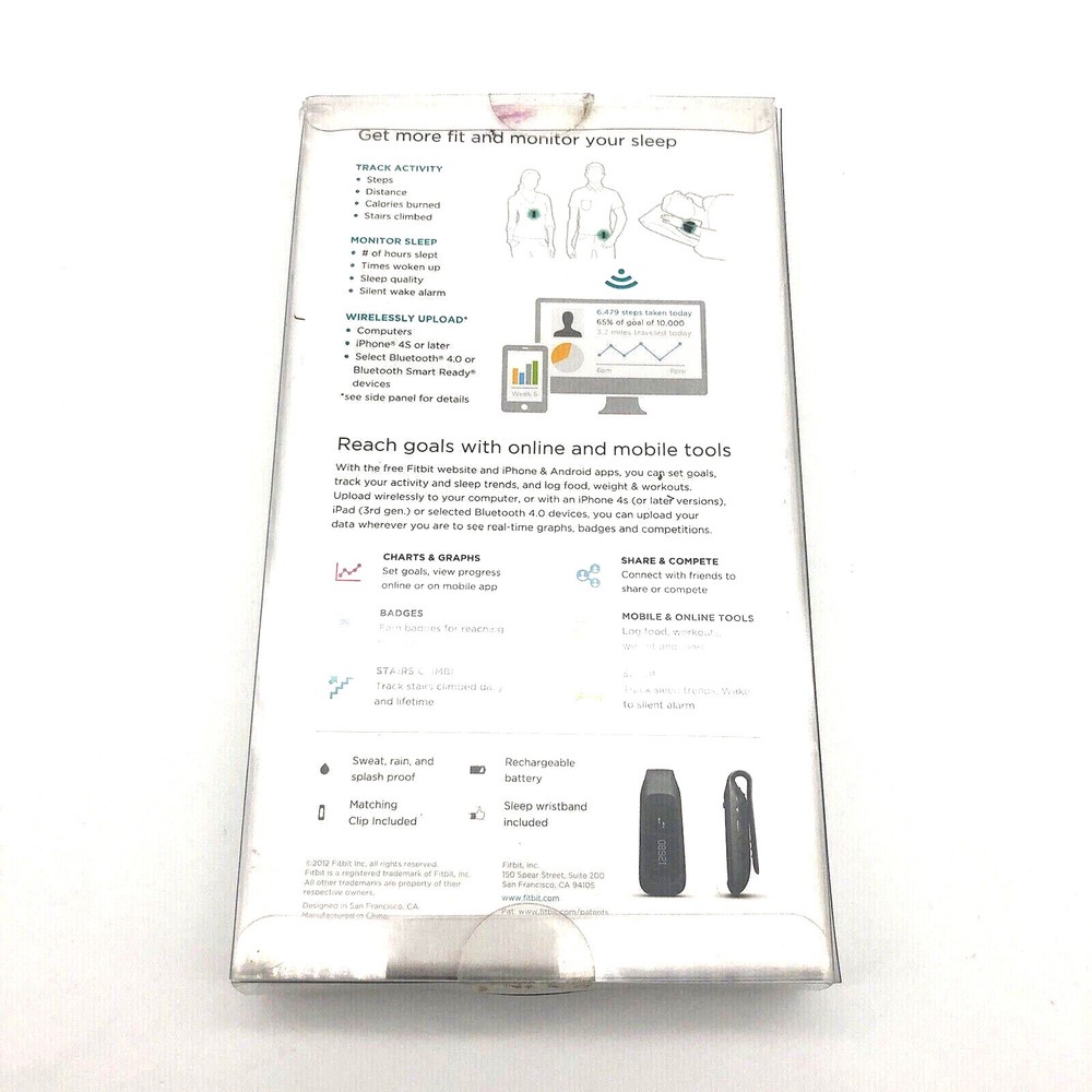 Fitbit One Wireless Activity & Sleep Tracker Black Missing Cable - For Parts