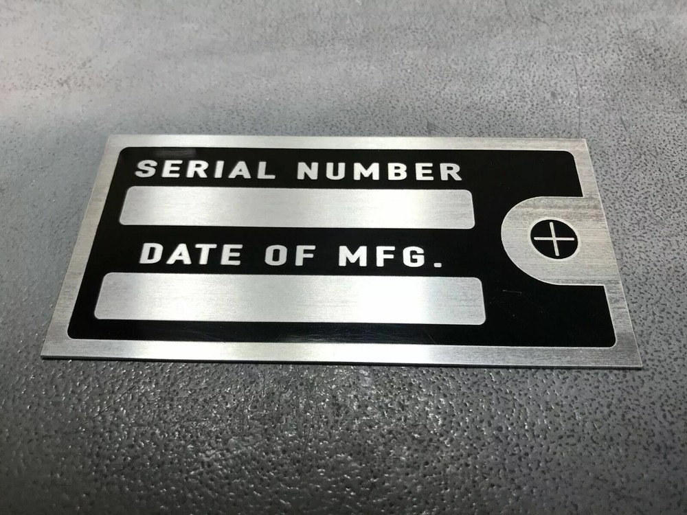 Custom ENGRAVED Machine Motor Engine Data Name Plate Tag