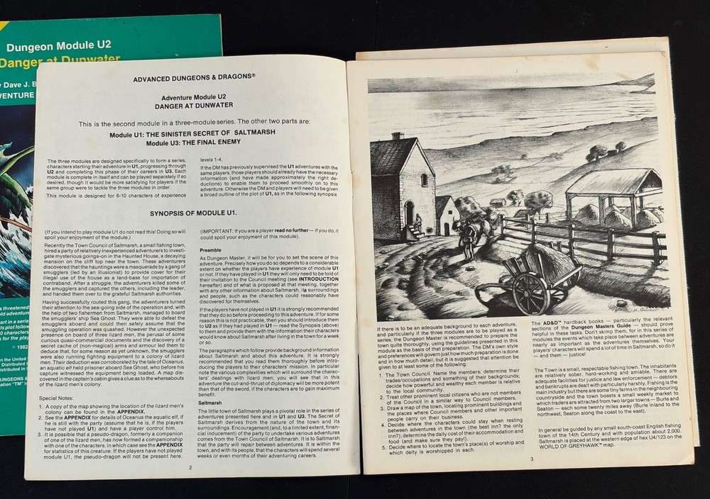 Dungeons & Dragons Advanced D & D Module U1 U2 TSR 1982