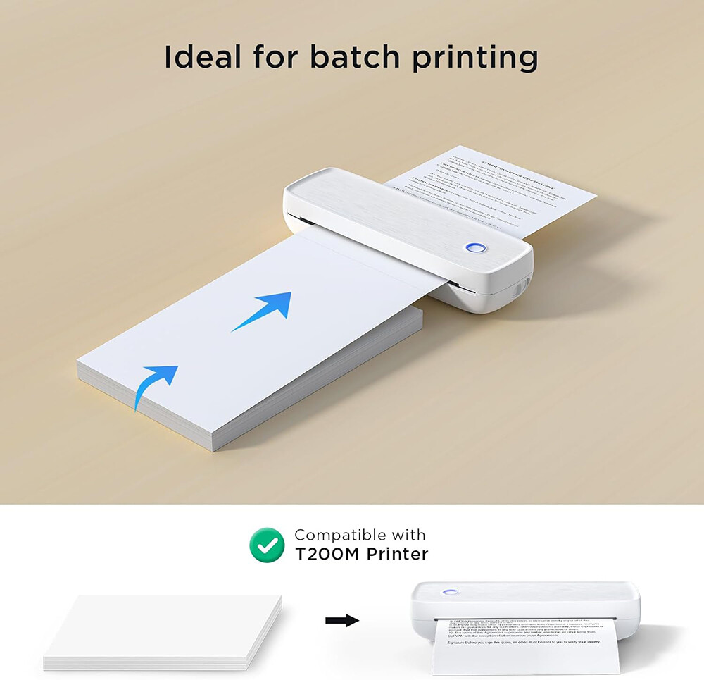 100-1000x 8.5x11" Folded A4 Thermal Continuous Paper For M08F M832 Hprt Printer