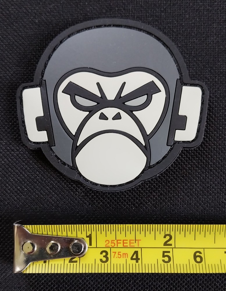 Official MIL-SPEC MONKEY - MONKEY HEAD 3D PVC Morale Hook Patch URBAN SWAT