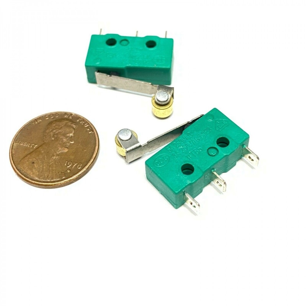 10x Roller Limit Switch Lever Hinge Micro SPDT AC 125V/250V DC 12V Small Green