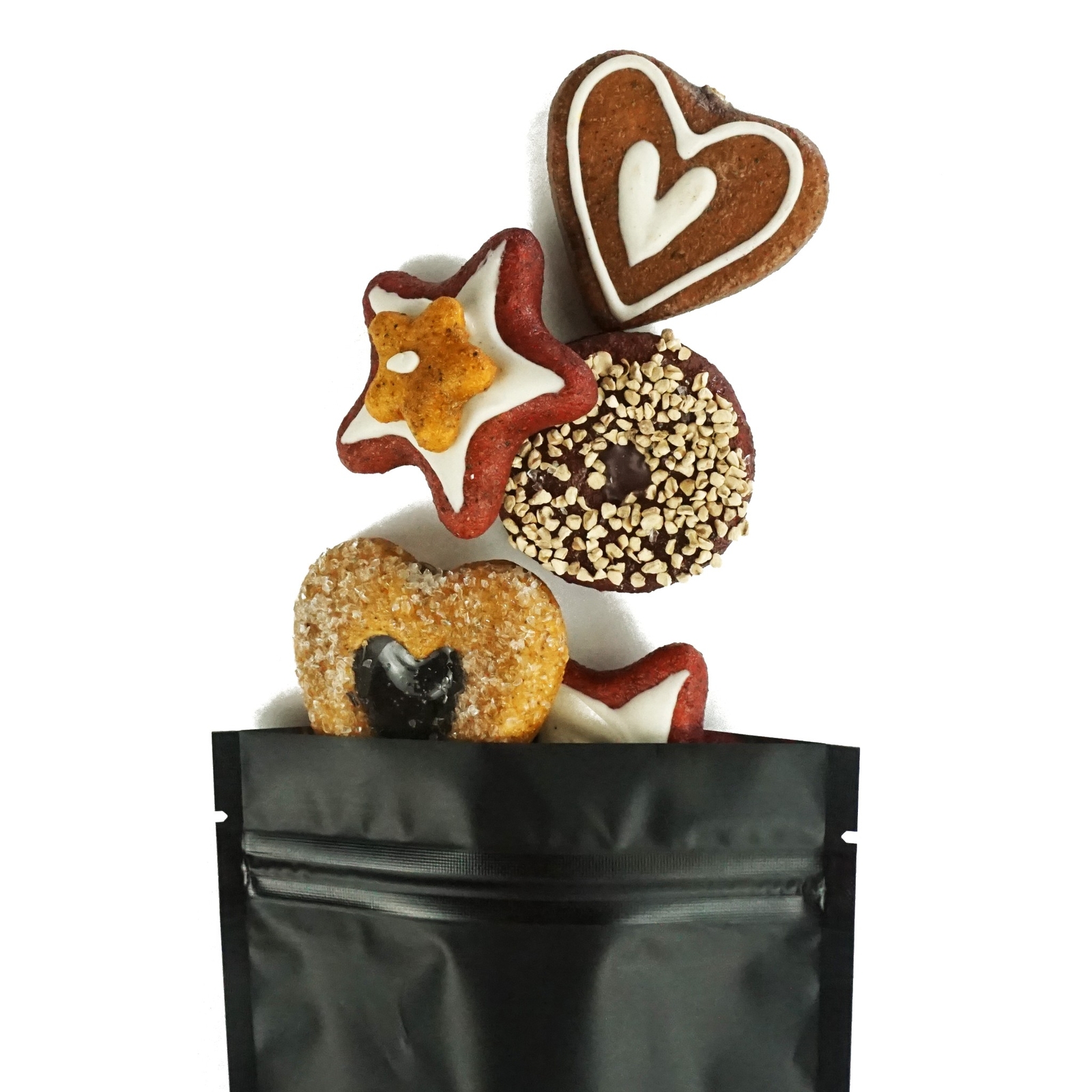 100 Matte Black Food Safe Mylar Foil Favor Treat Bags, Resealable Snack Pouches