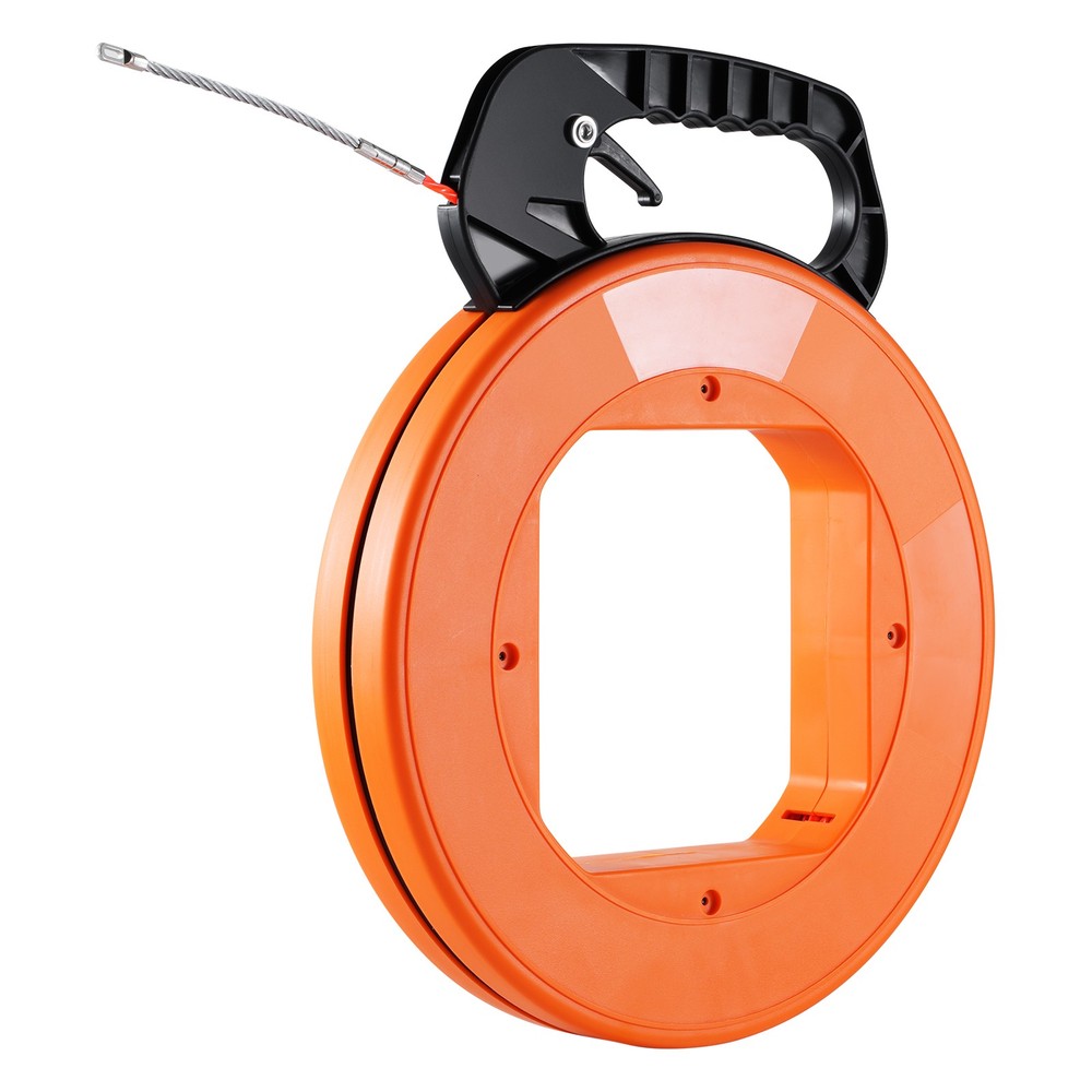 Fish Tape Wire Cable Line Puller 100 ft 1/4 in PET with High Plastic Case