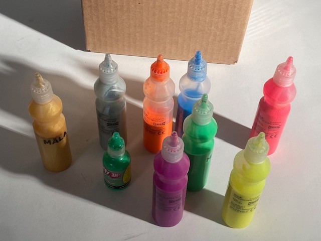 Glitter & Glow Unleashed IKEA MÅLA Non-Toxic Fluorescent Paint, Opened