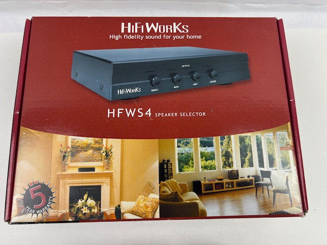 HiFi Works HFWS4 Speaker Selector Switch 4 Speaker 120W/Channel Max