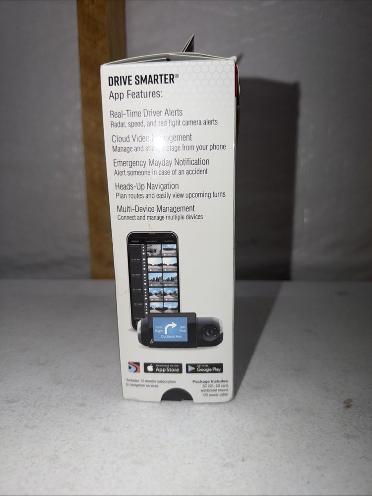 Cobra SC201 Dual View Smart Dash Cam - Black (UNTESTED!)