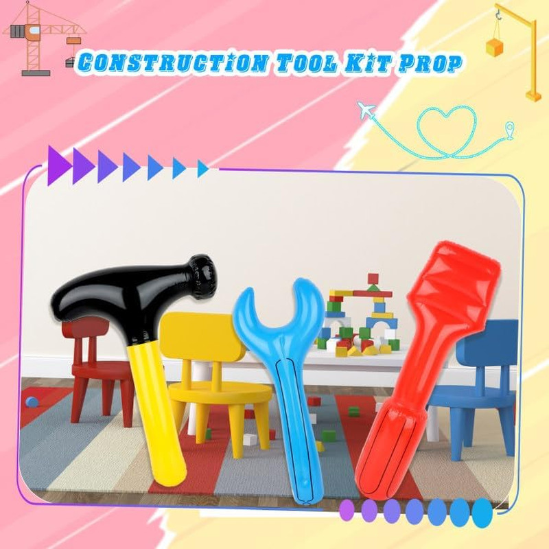4 Pack Inflatable Tool Set Include Inflatable Hammer Inflatable Wrench Inflatabl