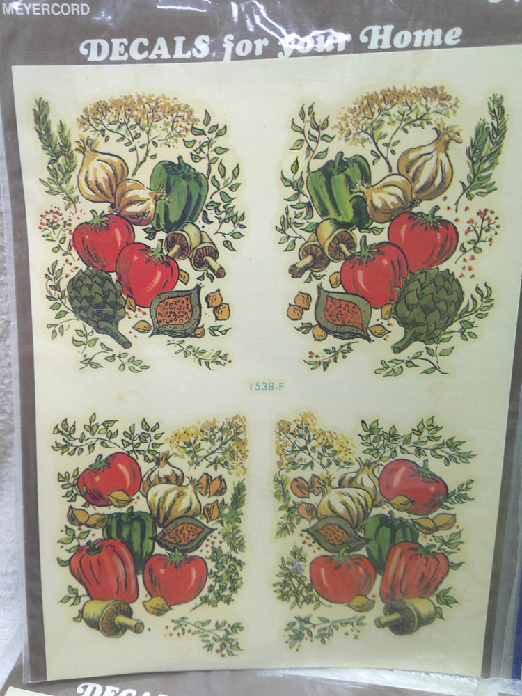 Vintage "Vegetable" Craft Decals