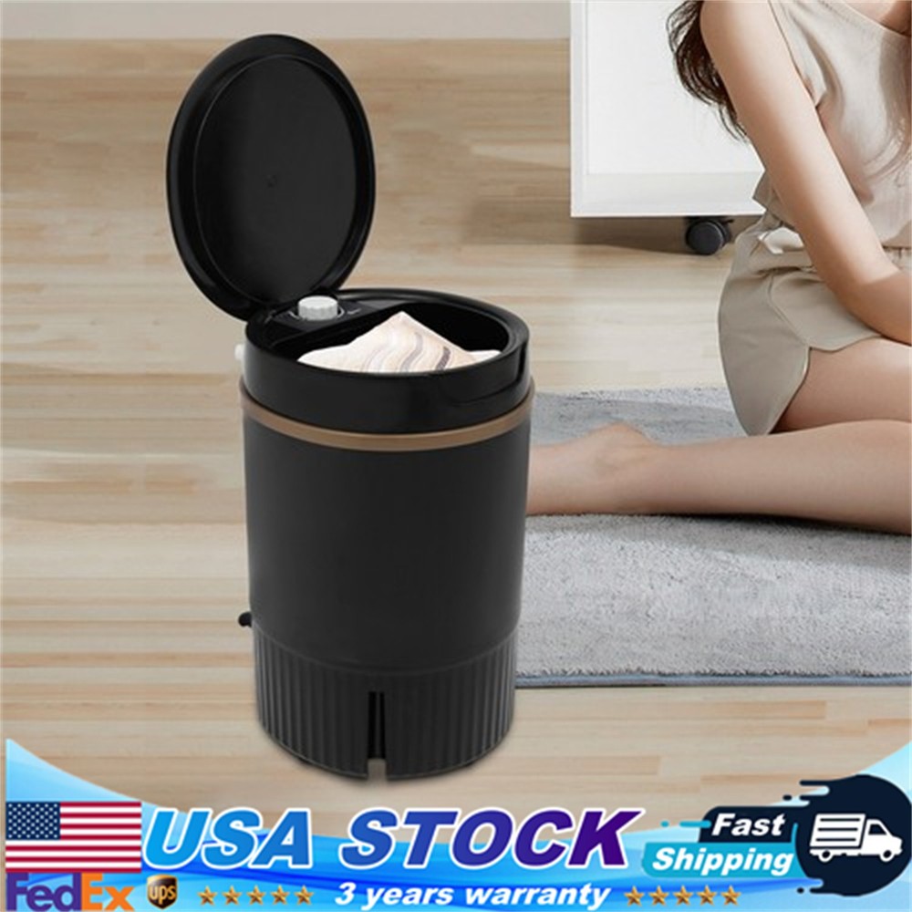 Portable Mini Washing Machine Washer with Drainage Basket Multi-Functional Black