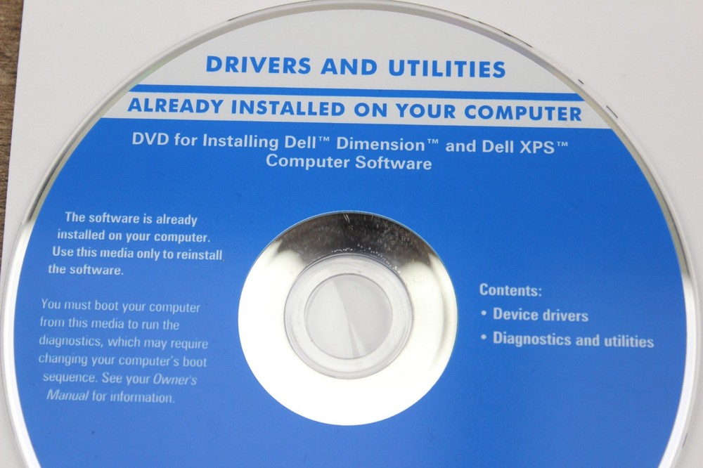 Dell Dimension ResourceCD Software P/N: YC018 REV.A17