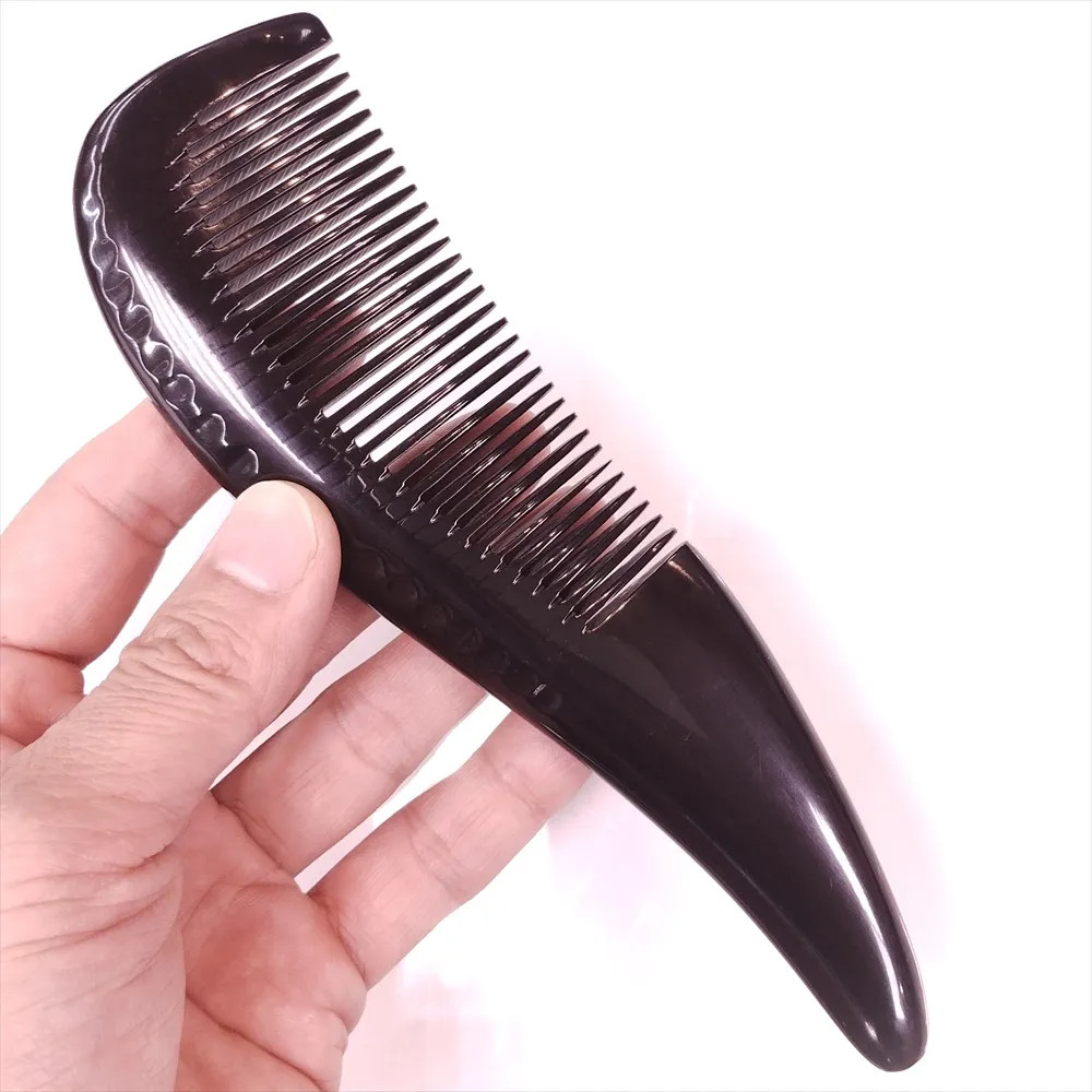 Black Buffalo Horn Comb, Premium, 18cm, Extra Thick