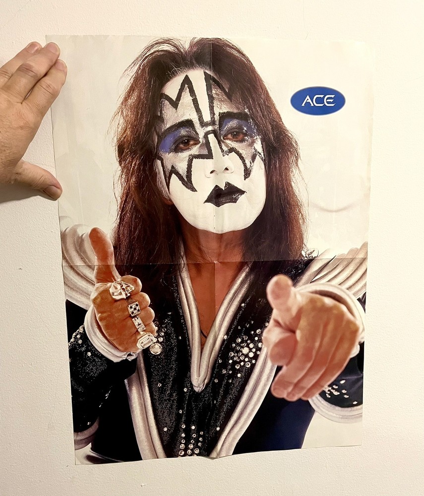 KISS⚡️ACE FREHLEY⚡️Poster⚡️21” x 15” Inches PETER CRISS Aucoin KISSTORY Magazine