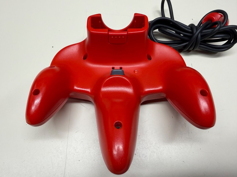 AUTHENTIC NINTENDO N64 WIRED CONTROLLER RED WORKING NICE GOOD STICK