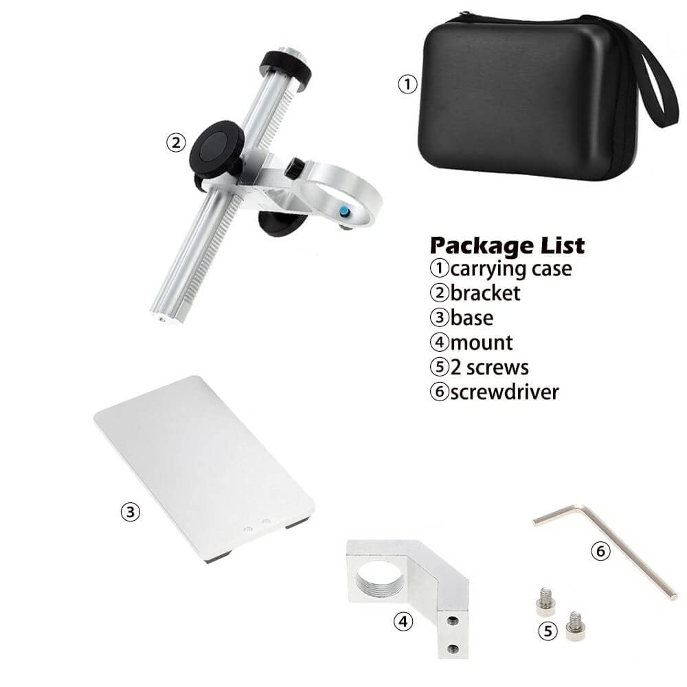 Ninyoon Universal Microscope Stand Pro, Stable Professional Aluminum Silver