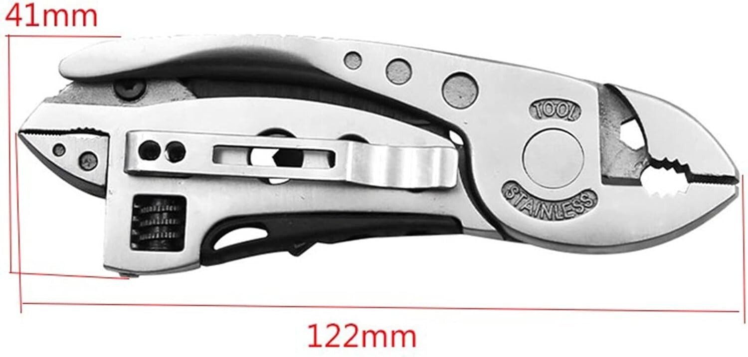 New Multi Tool Set Adjustable Wrench Jaw Screwdriver Pliers Knife Survival Gear