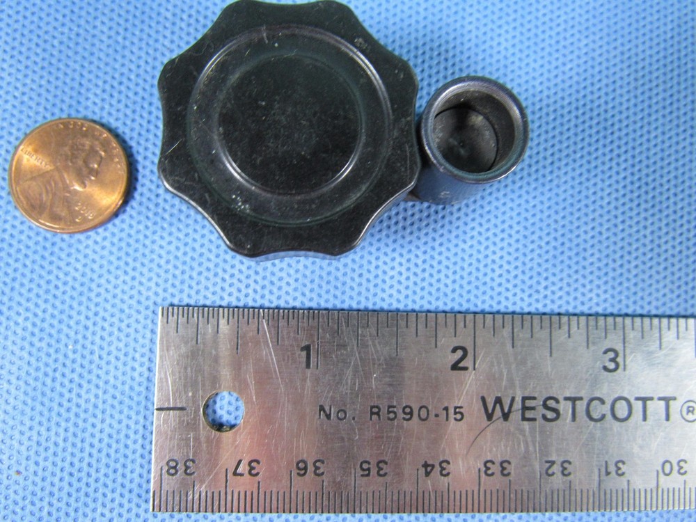 Lot 9 Rotary Control Potentiometer Knobs W/ Aluminum Dial Scales Brass Insert