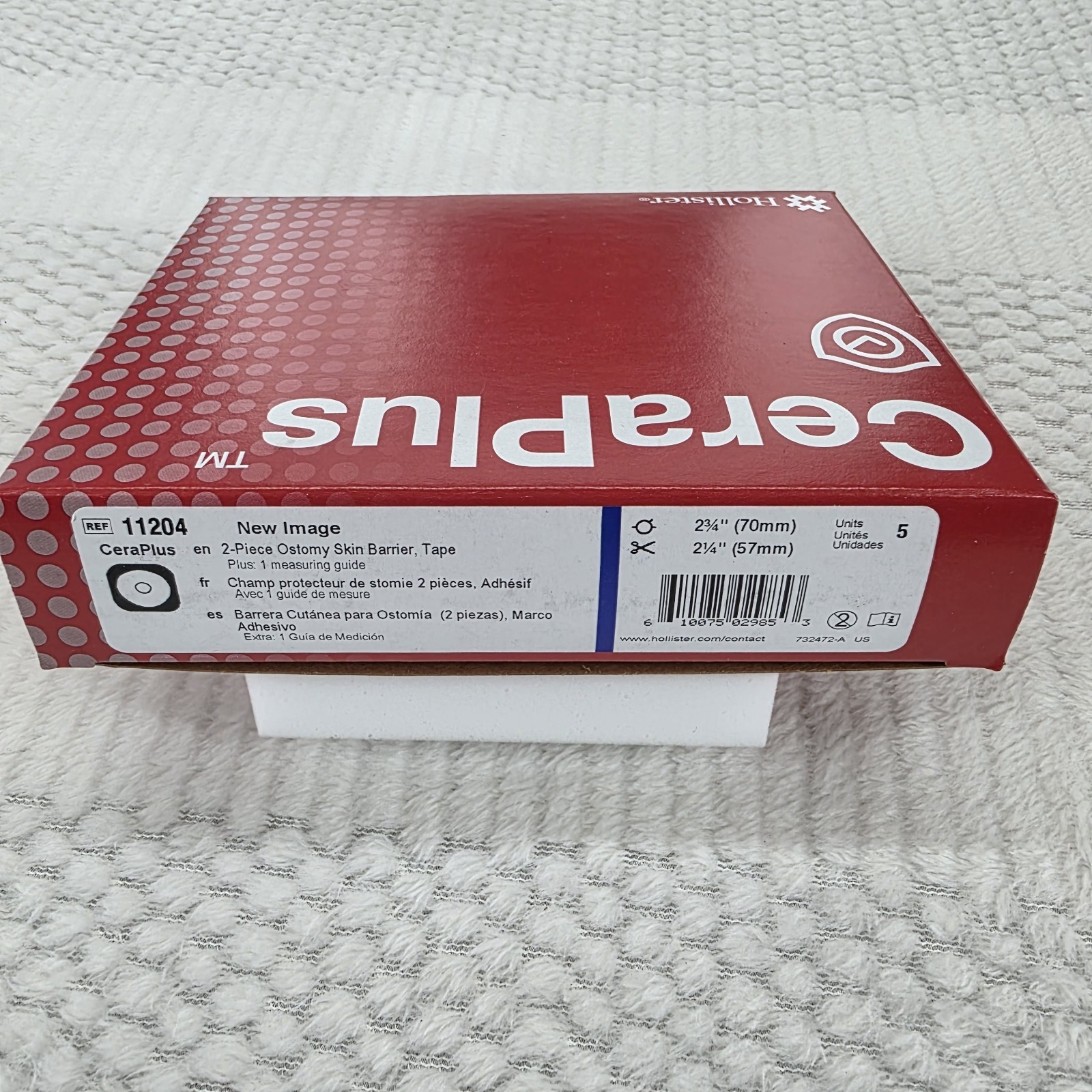 Hollister 11204 New Image CeraPlus Skin Barrier Cut-to-Fit Flat BNIB Ostomy