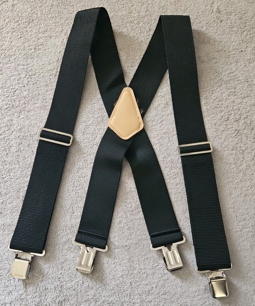 AWP Work Suspenders 2" Adjustable Webbing Black