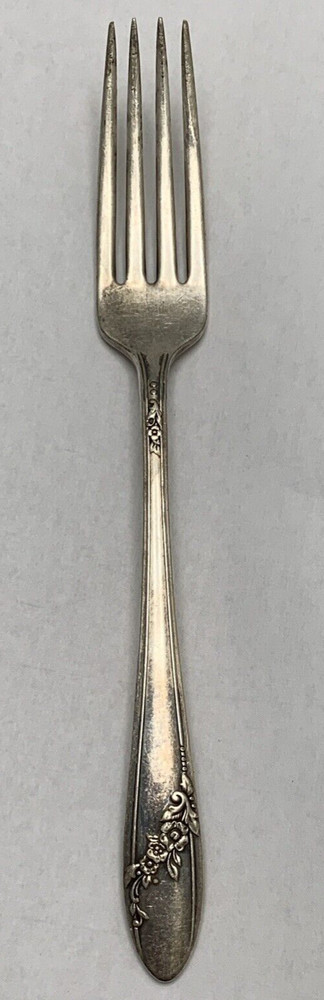 Oneida Community Fork Silver Silverplate Flatware Tudor Plate Queen Bess Wreath