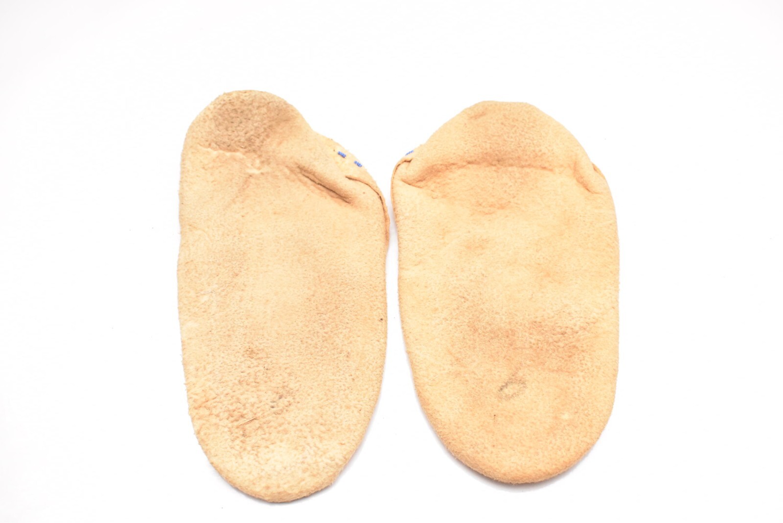 Vintage Native American Lakota Sioux Leather Beaded Moccasins 9"