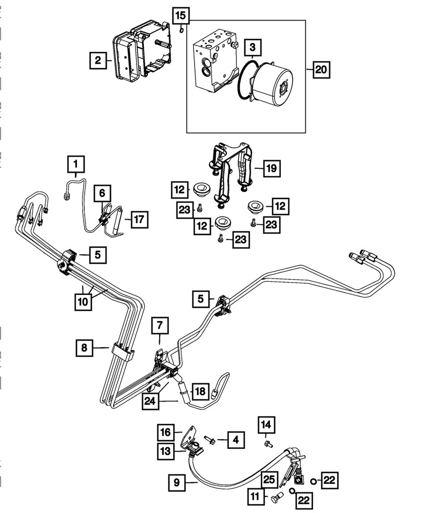 Genuine Mopar Anti-Lock Brake System Module 68444987AA