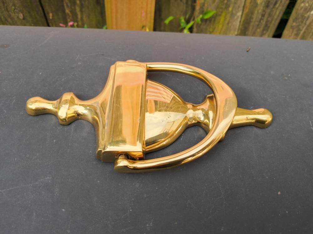 Polished Solid Brass Door Knocker Classic Style "Portugal"