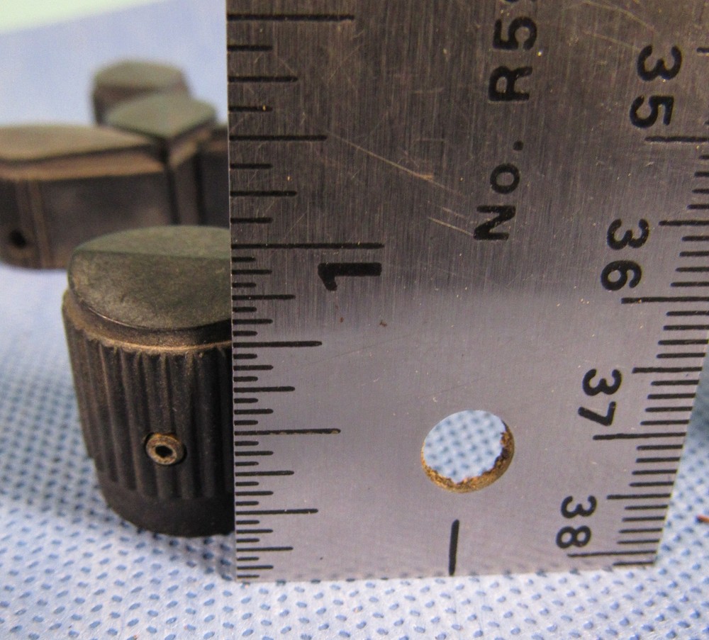 Raytheon & Unbranded Teardrop Set of 12 Pointer Control Black Knobs Vintage
