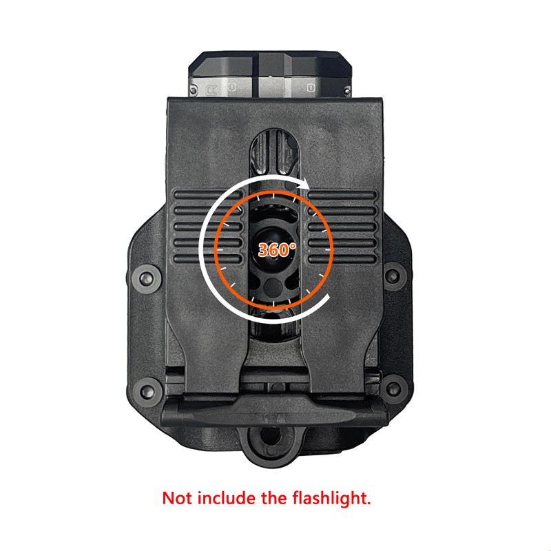 Flashlight Holster for SK05 PRO Rotatable Kydex Molle Clip Bottom Access Design