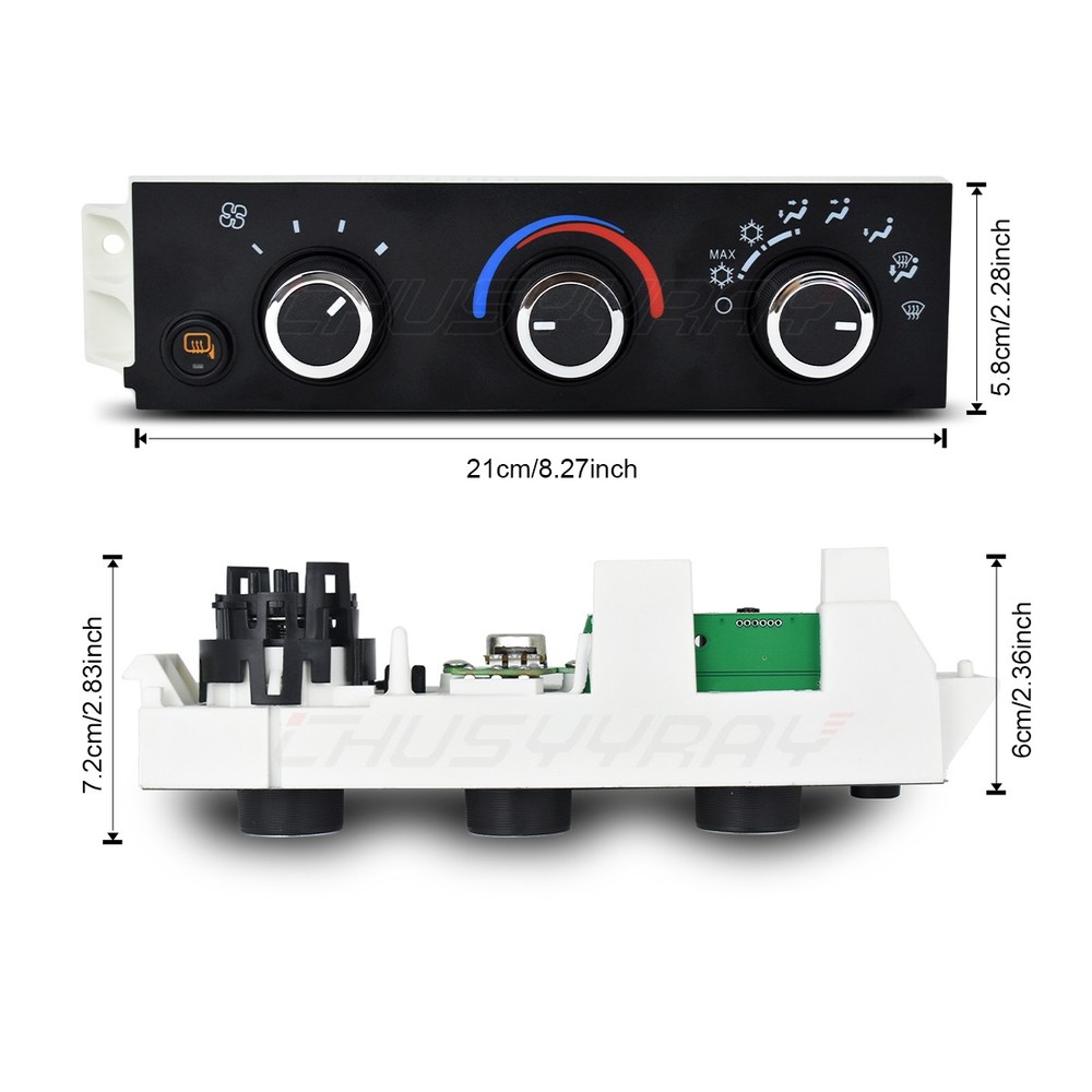 Front A/C Climate Control Module W/ Defogger Switch For Chevy Express GMC Savana