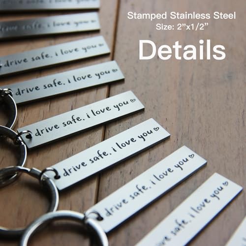 Personalized Initial Key Chain Gift, Drive Safe I Love You, Initial D