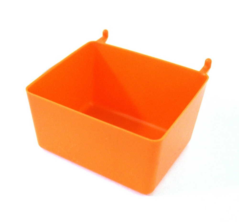 Small Plastic Orange Pegboard Storage/Part Bins, Multi-Pack Pricing JSP Brand