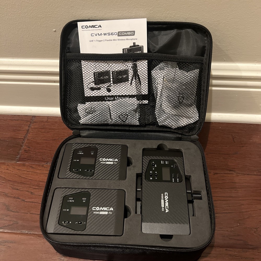Comica Wireless Microphone CVM WS 60 Combo UHF 1 Trigger 2