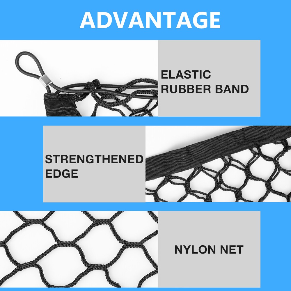 Rear Trunk Envelope Style Mesh Web Cargo Net for DODGE CHALLENGER 2008-2022