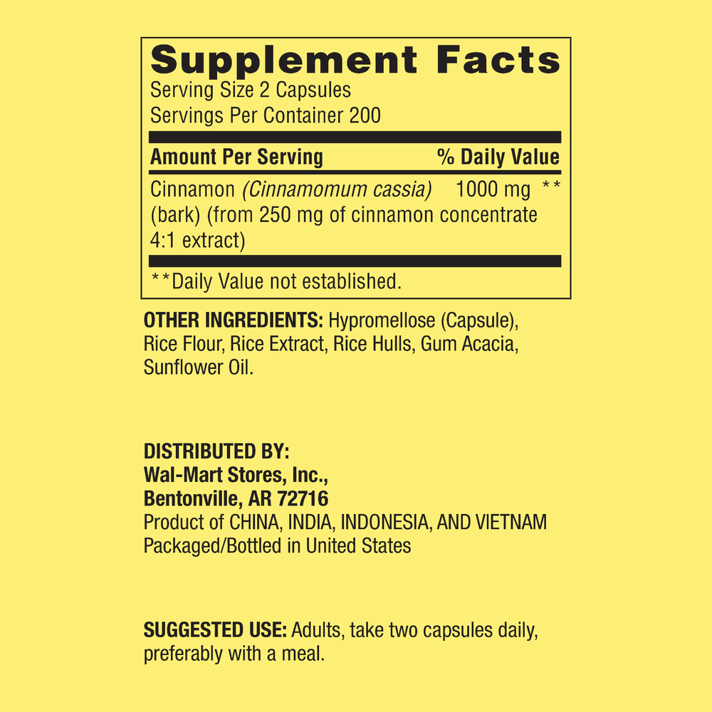 Cinnamon Dietary Supplement, 1000 Mg, 400 Count