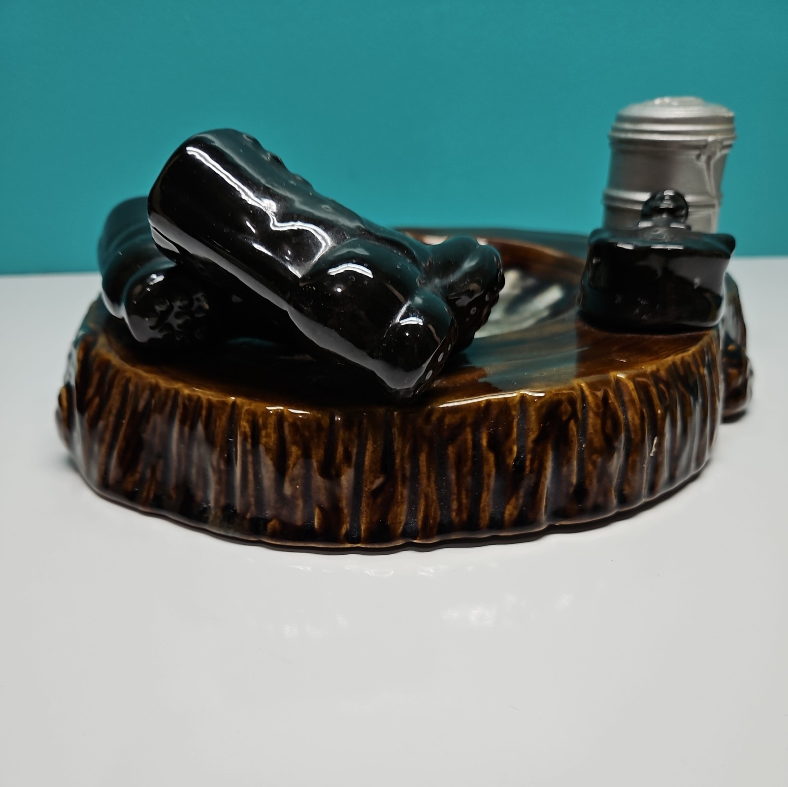 Vintage Coal Miner's Ashtray Large 11” Ceramic