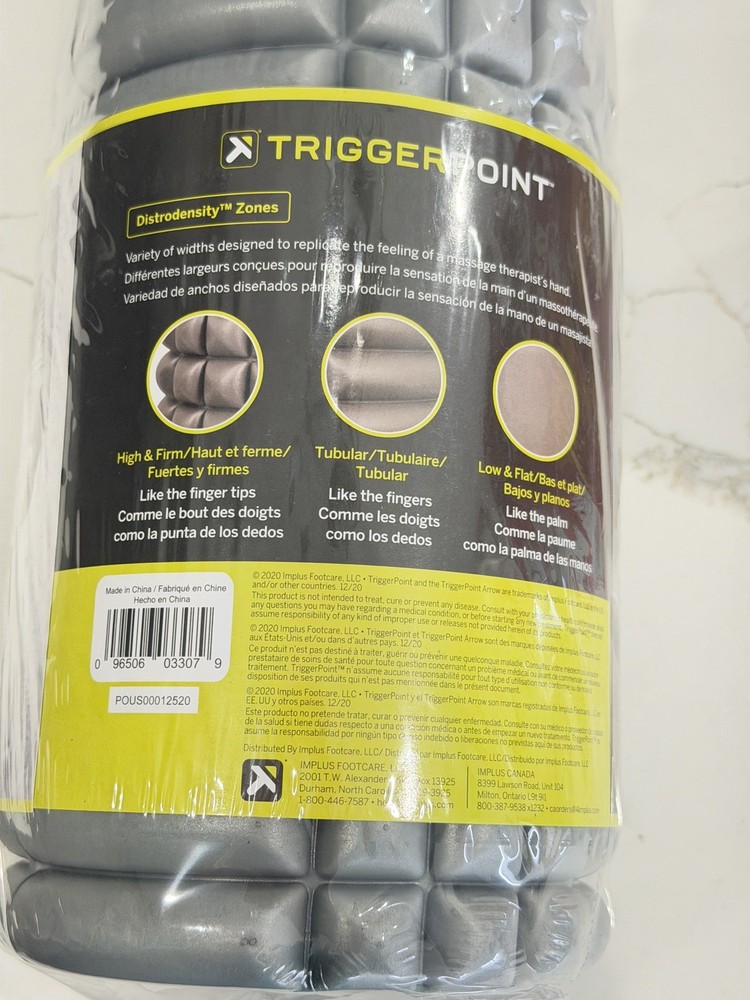 TriggerPoint 12" Solid Core Foam Roller - Gray