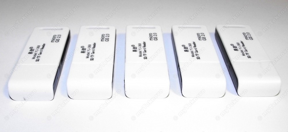 5x USB 2.0 Memory Card Reader Adapter SDXC SDHC SD Micro SD in White-Black