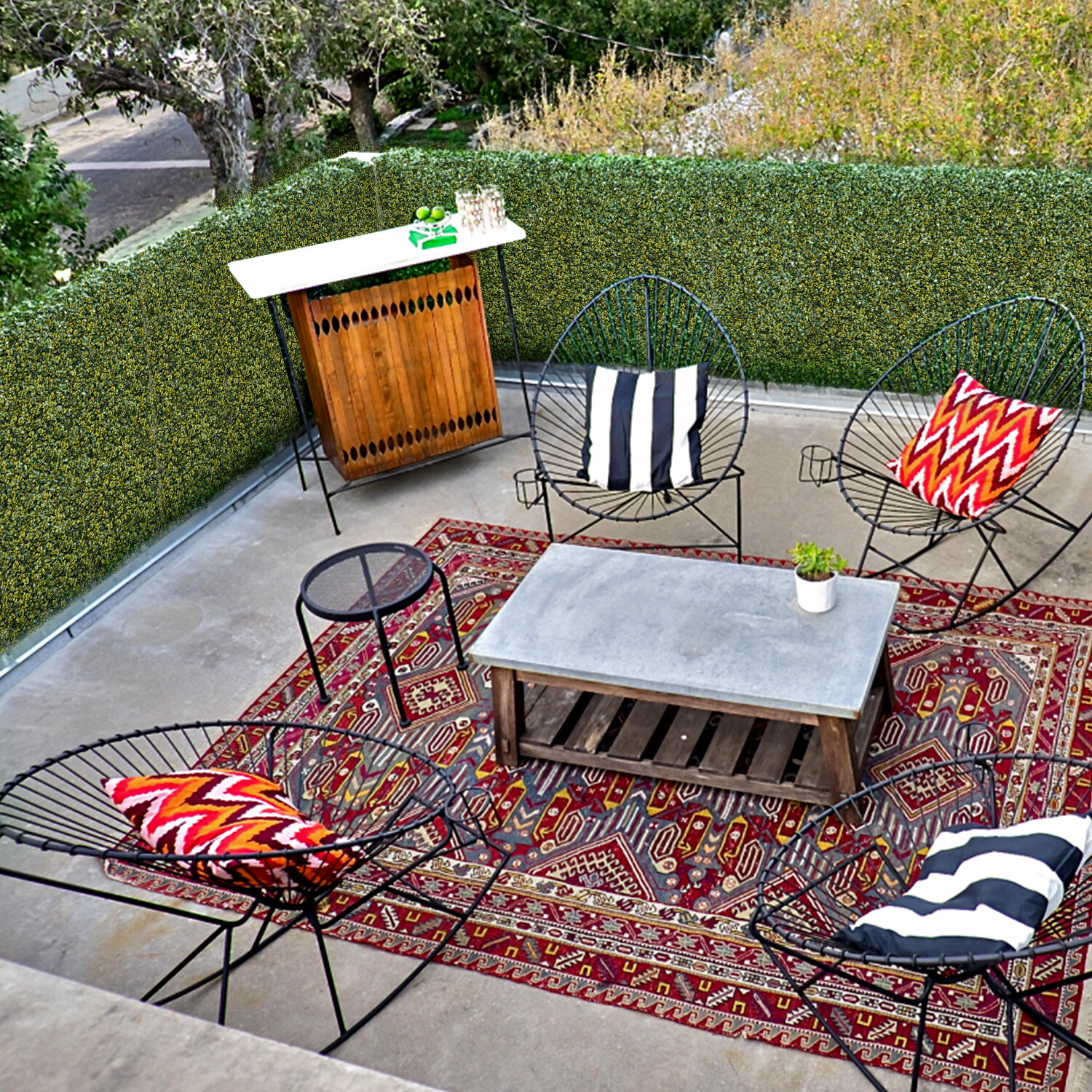 20"x20" Artificial Faux mimose Leaf Privacy Fence Screen Decor Panels Hedge