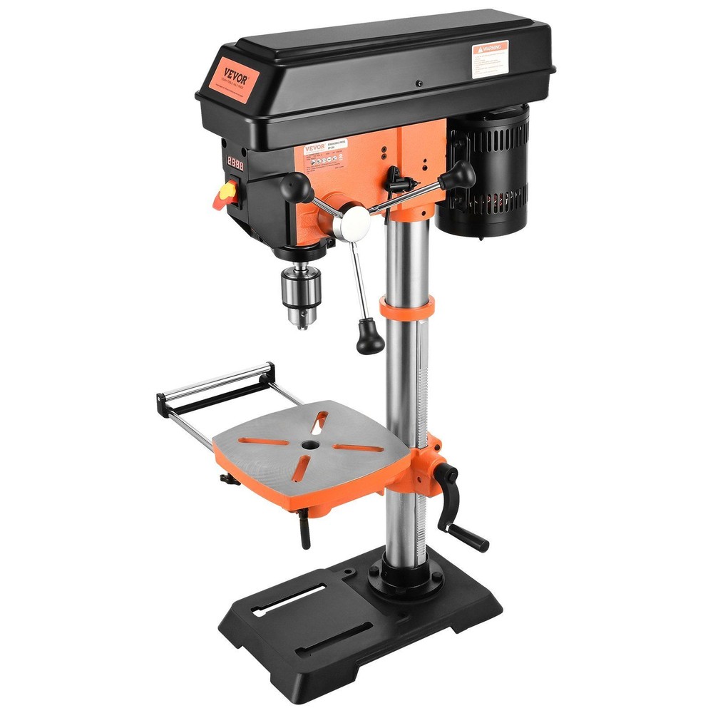 12" Cast IronBenchtop Drill Press 5Amp 120V Variable Speed w/ Laser Work Light