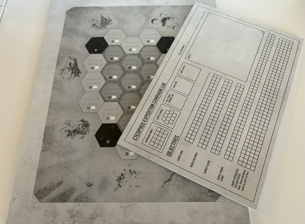 Campaign Map & Log - Warhammer 40k Kill Team Dead Silence Ctesiphus Expedition