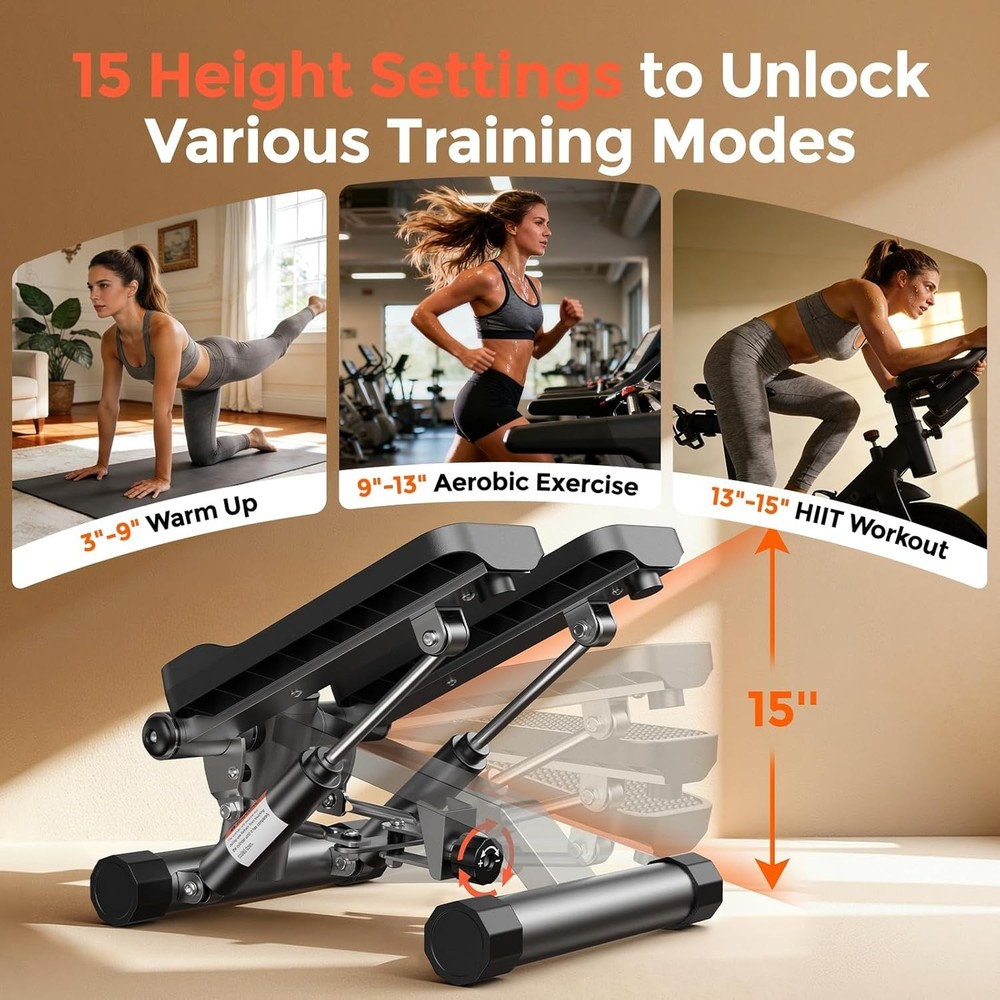 Stair Stepper,Twist/Mini Stepper for Exercise at Home,Step Machine with Resis...