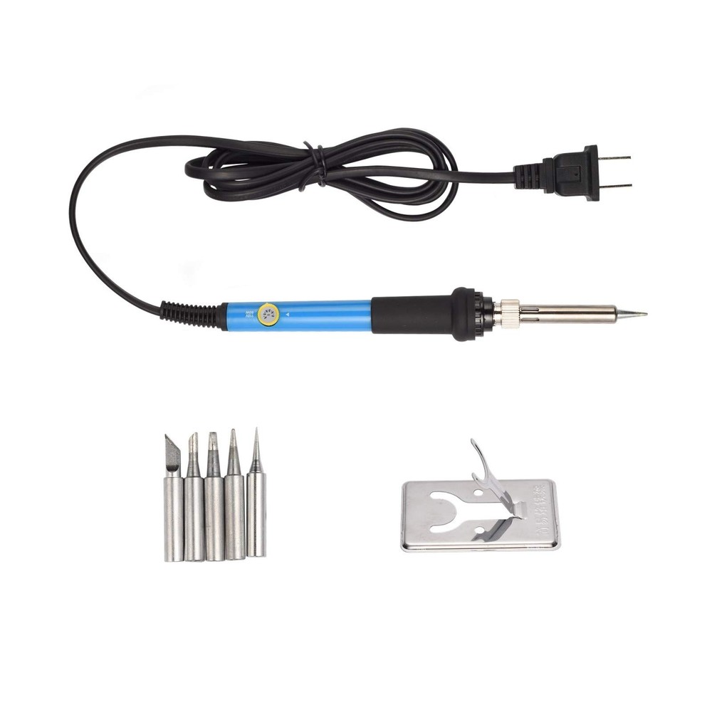 TXINLEI Electronics Soldering Iron Kit，60W 110V Adjustable Full Size, Blue