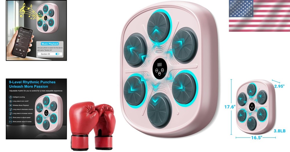 Innovative Boxing Training System with LED Lights & Gloves - 2025 Model