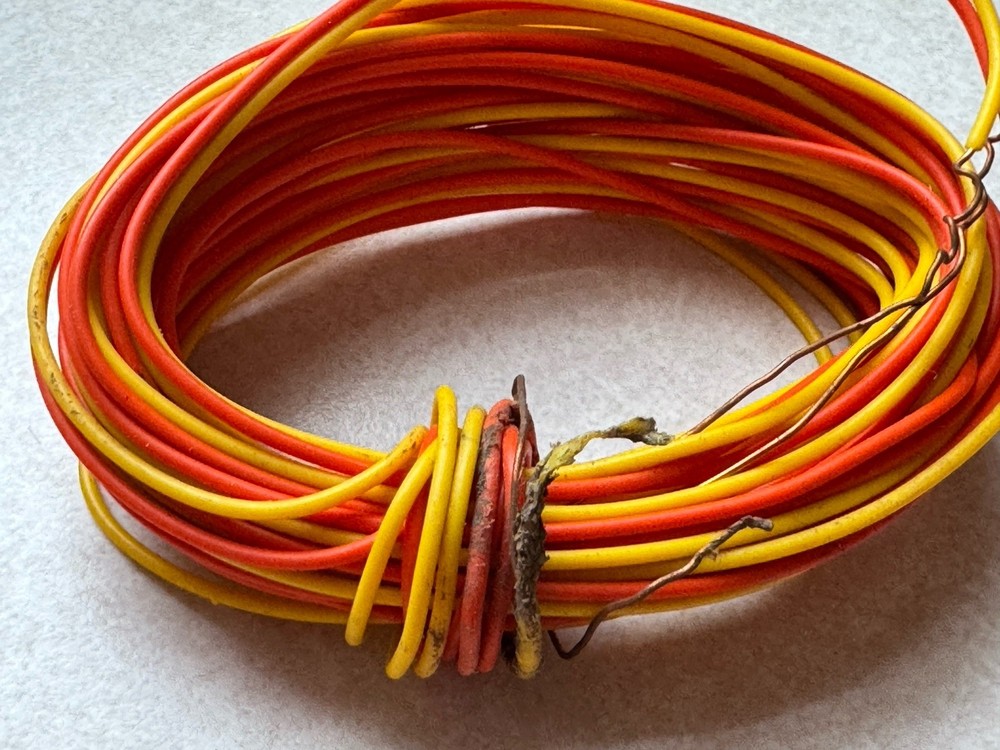 BLASTING CAP WIRE leftover from stump blowing